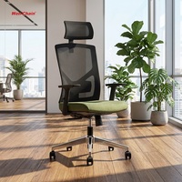 Chaise de bureau ergonomique pivotante à dossier haut en maille pour ordinateur, idéale pour les professionnels - Vente en gros