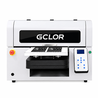 Imprimante à plat UV GCLOR A3 avec encre blanche et vernis pour étiquettes en cristal, cartes, emballages, coques de téléphone et impression personnalisée
