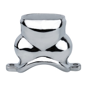 BDSM Stainless Steel Male Chastity Belt Adjustable Metal Panty with <b>Leather</b> <b>Harness</b> for Roleplay Fun - Product Image 2