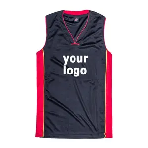 Kaus Basket Empuk Desain Bordir, Baju Atasan Basket Jersey dengan Desain Bordir, Grosir Kualitas Tinggi