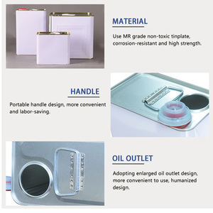 Các Nhà Sản Xuất Tùy Chỉnh Rỗng 4L Hình Chữ Nhật Sơn Lon <span class=keywords><strong>5L</strong></span> Trắng Vuông Hóa Chất Động Cơ Dầu Kim Loại <span class=keywords><strong>Tin</strong></span> Có Thể Có Nắp Đậy - Product Image 6