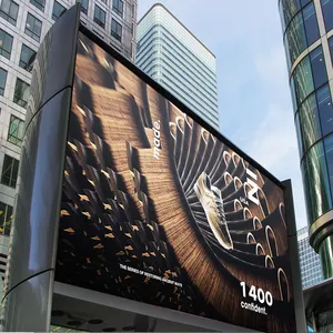 Papan Reklame Tampilan Led Luar Ruangan Digital Iklan Komersial Layar LED P4/Tanda Led/Luar Ruangan