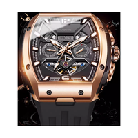 Montres mécaniques automatiques en acier pour hommes, lumineuses, avec calendrier perpétuel, design d'usine et personnalisation par lots, pour marque privée