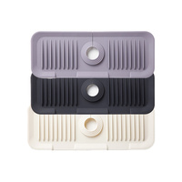 Accessoires de cuisine : Tapis absorbant anti-éclaboussures pour robinet, support pour savon et éponge, protection anti-éclaboussures en silicone pour évier