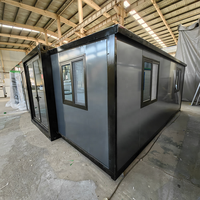 Maison conteneur modulaire préfabriquée pliable à double aile extensible à faible coût pour habitation