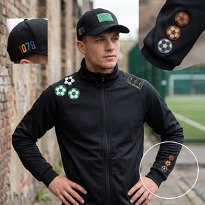Custom Soccer Flock Patch Heat <strong>Transfer</strong> 3D <strong>Embroidery</strong> Style Badge for Clothing Jacket Hat Bag - Product Image 4