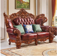 Ensemble de canapés sectionnels classiques européens en cuir PU, design Chesterfield, marque Beno, confortable et durable, pour appartement, hôtel, en bois