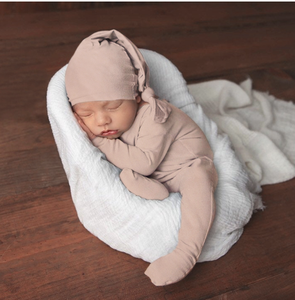 100% algodón orgánico bebé recién nacido Ropa Infantil mameluco pijama Animal patrón sombrero mono Rape De Bebe para disparar - Product Image 1