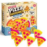 Lot de 6 jouets moelleux Needoh Pingouin Mignon à remontée lente en TPR souple pour enfants et adultes, anti-stress et sensoriels