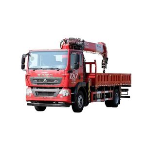 Vente directe d'usine - Grue montée sur camion Sinotruk 4*2 de 8 tonnes à flèche droite à 5 sections - Product Image 1