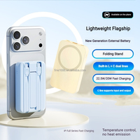 Dernier modèle de chargeur sans fil PD 22,5 W, batterie Li-polymère 10000 mAh, chargeur rapide, support magnétique Type-C