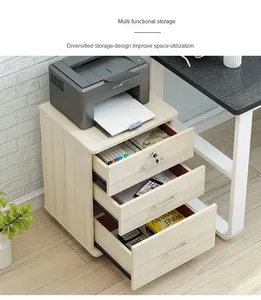 Archivador Móvil de Madera con Cajones de Acero Modernos y Cerrables, Sin Instalación, para Almacenamiento de Archivos, Oficina, Hogar, Taller, Almacén - Product Image 3