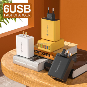 6 USB Cargador rápido Múltiples 6 puertos <span class=keywords><strong>Carga</strong></span> rápida 5V 3A Teléfono <span class=keywords><strong>celular</strong></span> móvil USB Cargador rápido para Samsung/Xiaomi/Huawei - Product Image 2