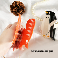 Idée cadeau en gros : Nouveauté créative, pinces à cheveux en PVC 3D en forme d'animaux, forte tenue, antidérapantes, avec logo personnalisé