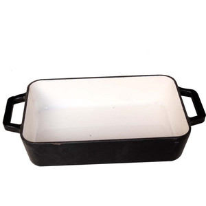Colored <strong>Enamel</strong> Bakeware Rectangle Countertop Roasting <strong>Pan</strong> Large Lasagna Baking <strong>Dishes</strong> Loaf <strong>Pan</strong> with Two Hollow Handles - Product Image 6