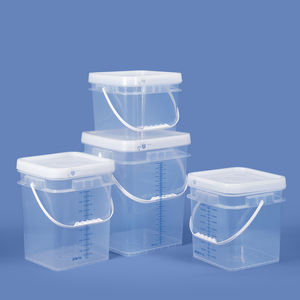 <span class=keywords><strong>Seau</strong></span> carré en plastique robuste avec couvercle et poignée, 4L, 5L, 8L, 10L, 16L, 20L, 25L, pour vis en vrac et dosettes de lessive - Product Image 6