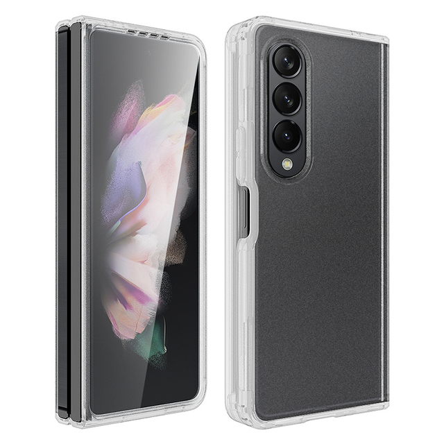 2022 New for Samsung Z Fold 4 Frosted 2 in 1 Screen Protector Folding Phone Case for Clamshell Z Fold 2 3 4