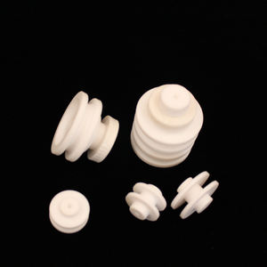 ด้าย <span class=keywords><strong>PTFE</strong></span> แบบพิเศษชิ้นส่วนพลาสติกสำหรับการแปรรูปปั๊มเยื่อหุ้ม <span class=keywords><strong>PTFE</strong></span> บริสุทธิ์100% วัตถุดิบตามสั่ง - Product Image 5