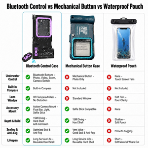 Étui de téléphone pour sports nautiques ShellBox 3e génération avec caméra BT pour 13/15 Pro Max, étanche IP68, boussole intégrée, bâton de <span class=keywords><strong>selfie</strong></span> - Product Image 2