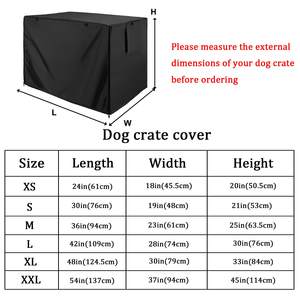 Couverture de <span class=keywords><strong>Cage</strong></span> à Double porte pour chien, imperméable, Durable et léger, couverture de chenil pour animaux de compagnie, couverture de <span class=keywords><strong>Cage</strong></span> de Protection pour chiens, noir - Product Image 3