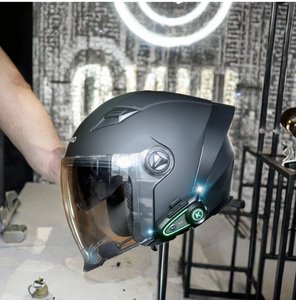 Casque demi-tête Cool Rider pour homme/femme, toutes saisons, double visière, pour interphone Bluetooth, matériau ABS, universel, 3C, nouveau pour motocyclistes électriques - Product Image 3