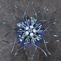 Décoration murale créative BETTER, forme mécanique changeante, fleur immortelle avec effet d'éclairage RVB