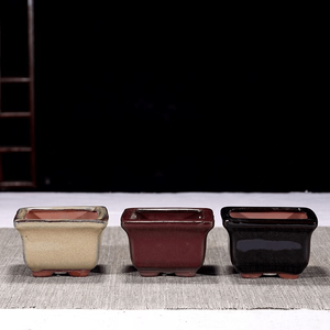 Nueva Maceta Pequeña de Arcilla Morada Esmaltada, Maceta de Cerámica para Suculentas y Plantas Verdes, Diseño Creativo Minimalista - Product Image 2