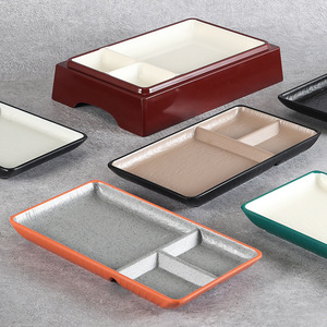 Rectangular Melamine <b>Plate</b> With Dividers For Restaurant Hotel Party Use K0005 - Product Image 3