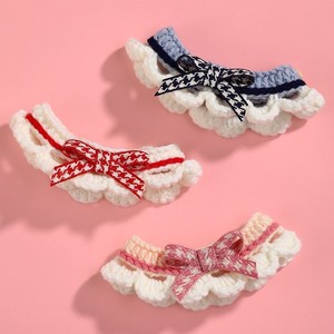 Bavoirs tricotés pour animaux de compagnie Dada Bear, rouge, bleu, rose, toutes saisons, écharpes décoratives pour chiens et chats - Product Image 1