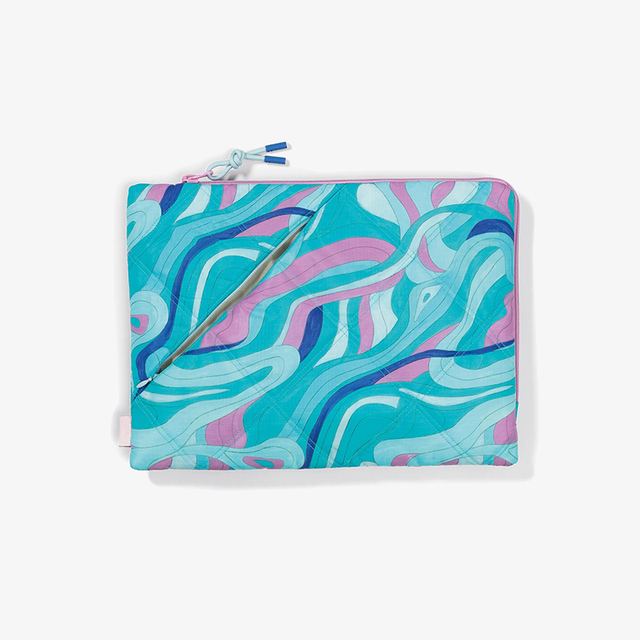 Custom Portable Waterproof Recycled 13 14 15.6 Inch Puffy Tablet Case Bag Quilted Puffer Laptop Sleeve