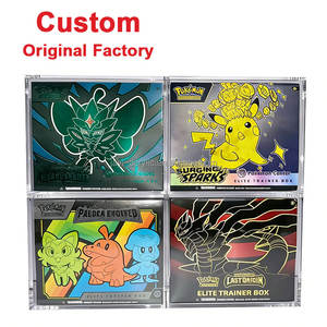 Boîte de présentation en acrylique empilable avec couvercle magnétique pour boîte Elite Trainer Box (ETB) et boîte de boosters de cartes Pokémon TCG, protection UV personnalisée en usine - Product Image 1