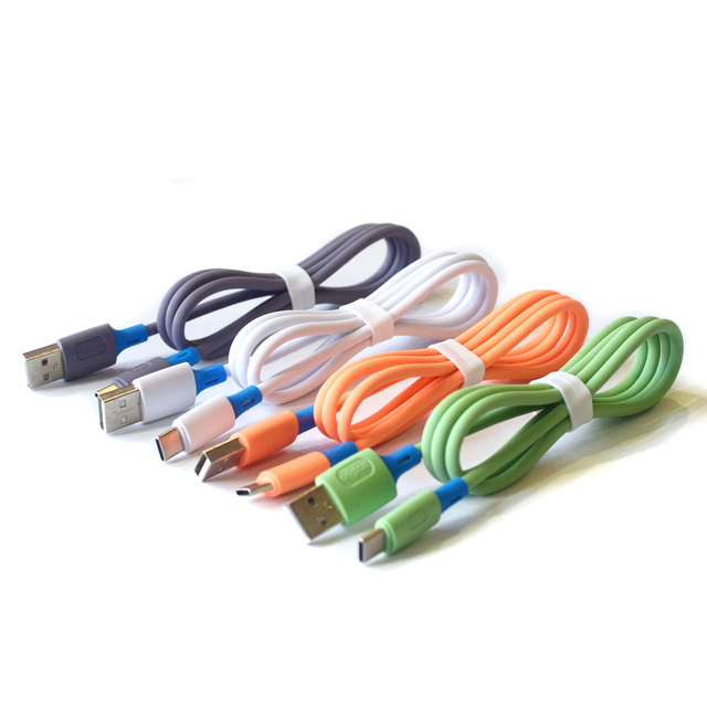 OEM Colorful TPE USB to Type C Fast Charging Cable 2.4A Data Transfer Cord  Multiple Colors for IPhone and Android