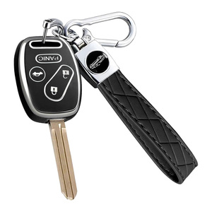 Housse de clé en TPU pour porte-clés, résistante aux rayures, pour Accord Fit Civic EX CR-V Pilot Ridgeline Element Remote Smart 2003-2015 - Product Image 1