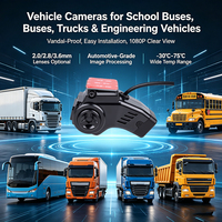 Caméra de voiture professionnelle double objectif AHD 1080P avec audio intégré, vision nocturne Starlight et câble aviation 4 broches pour véhicule commercial ODM
