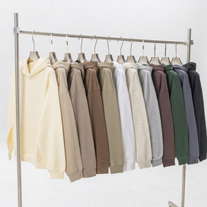 ชุดฮู้ดดี้เฟรนช์เทอร์รี่หนา 445gsm สำหรับผู้ชาย สีพื้น เสื้อฮู้ดแบบสวมหัว สไตล์ลำลอง สตรีทแวร์ ชุดวอร์ม - Product Image 1