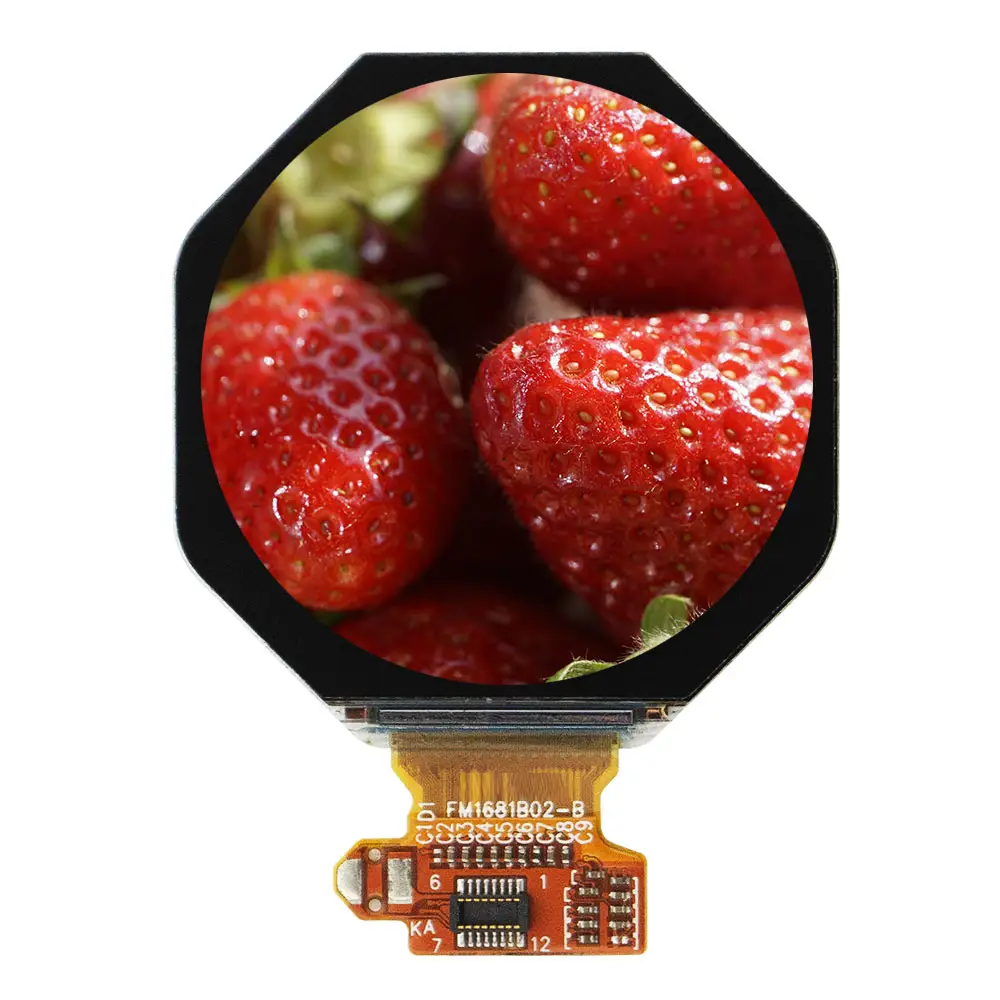 Custom Lcd 240*240 Driver Ic St7301V 1.2 Inch Tft Transflective Smartwatch Round Lcd Module