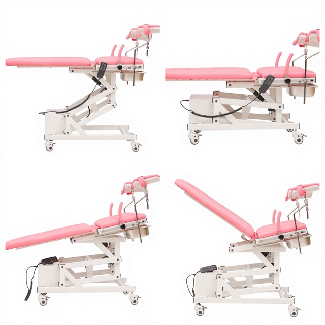 CHENHONG Movable Collapsible Electric Gynecology Obstetric Examination Bed Hospital Use CE Certified Class I Medical Device