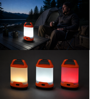 Lampes de camping LED hybrides portables rechargeables Type-C IP65 1000LM à intensité variable pour utilisation en extérieur en tente