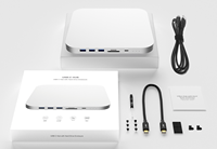 M1/M2 Pro 10Gbps Type C Docking Type C Hub M.2 NVMe NGFF 2.5 Boîtier SSD/HDD SATA pour Apple Mac Mini 2020 M1 Puce