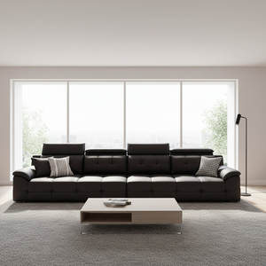 Nouveau <span class=keywords><strong>canapé</strong></span> <span class=keywords><strong>de</strong></span> <span class=keywords><strong>bureau</strong></span> en cuir véritable, dossier haut, style italien, luxe léger, idéal pour <span class=keywords><strong>petit</strong></span> appartement - Product Image 5