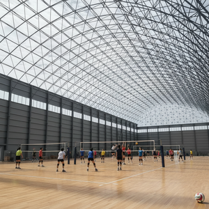 สนามกีฬาในร่มที่มีดีไซน์ทันสมัยและโครงสร้างเหล็กสำเร็จรูปน้ำหนักเบา เหมาะสำหรับบาสเกตบอล เทนนิส และแบดมินตัน - Product Image 2