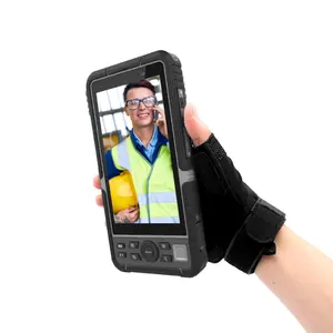 Oem T60r 5.5 "Gsm 3G 4G Android 9000Mah Batterij Barcode Scanner Robuuste Handheld Met Uhf Rfid Lezer Pda Ip67 Data Collector