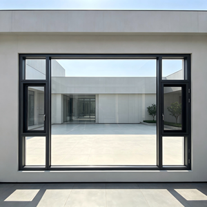 Fenêtre à battant de remplacement Deioux robuste avec finition grain de bois et verre à économie d'énergie pour zones côtières – Prix usine - Product Image 1
