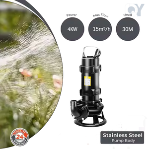 QY Bomba de aguas residuales sumergible vertical de nuevo tipo Bomba de aguas residuales sumergible de hierro fundido de corte - Product Image 3