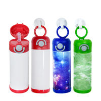 Chine RTS 12oz Sublimation gobelet en acier inoxydable Double paroi isolée sous vide enfants tasse bouteille d'eau avec rebond Flip Top couvercles