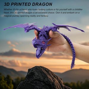 Modèle de Pterosaure Dragon Volant Imprimé en 3D, Dinosaures Plumes d'Archaeopteryx, Articulations Mobiles, Simulation en Plastique, Vente en Gros - Product Image 3
