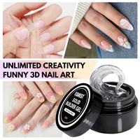 FZANEST Solid Builder Nail Gel Enchanteur Nacre Adhésif Super Fort pour Appuyez sur et Ongles Acryliques avec Paillettes Chrome Poudre