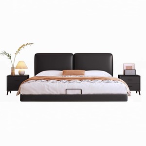 Moderno lusso in legno camera da <span class=keywords><strong>letto</strong></span> mobili morbidi letti con fondina king Size <span class=keywords><strong>letto</strong></span> <span class=keywords><strong>matrimoniale</strong></span> telaio <span class=keywords><strong>180x200</strong></span> con Design luci - Product Image 6