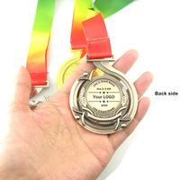 Conception personnalisée de votre propre médaille sportive en alliage de zinc vierge avec ruban, logo, médailles en métal 3D or, argent et cuivre