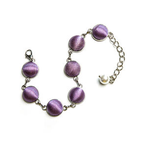 Bracelet <span class=keywords><strong>en</strong></span> soie multicolore élégant et délicat, bracelet <span class=keywords><strong>en</strong></span> perles de soie confortable pour cadeaux féminins - Product Image 2